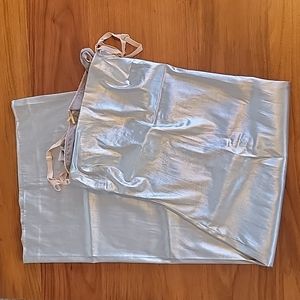 Dolce & Gabbana Metallic Silver Dress 1998 Size 40 Silk